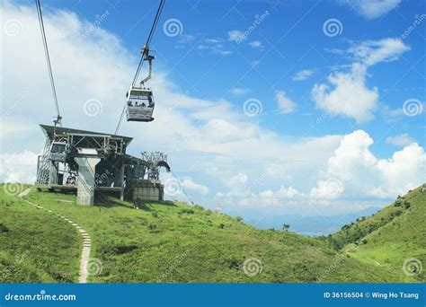 Hong Kong Lantau Island Cable Car Editorial Stock Image - Image of ...