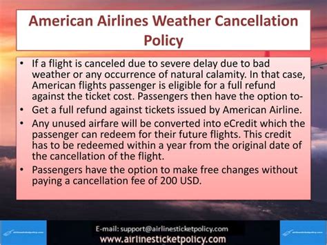 American airlines flight cancellation policy | PPT