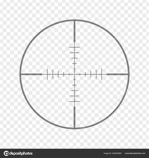 Sniper rifle aim isolated on transparent background. Crosshair target ...