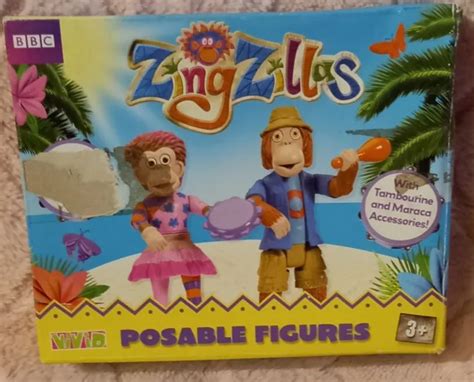 BBC / CBEEBIES Zingzillas Poseable Figures x 2 Tang & Panzee 2009 Boxed £14.00 - PicClick UK