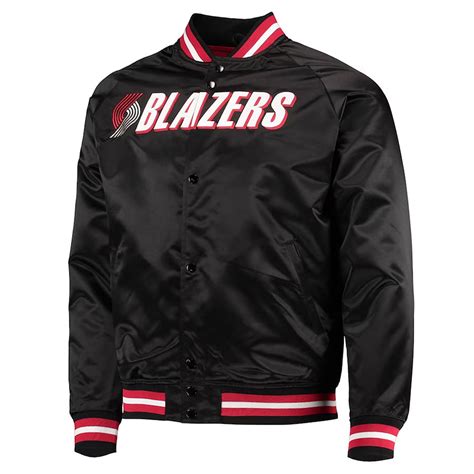 Satin Portland Trail Blazers Throwback Wordmark Jacket