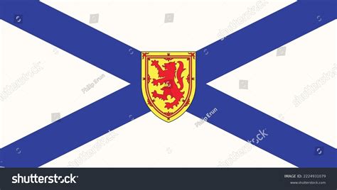 Flag Nova Scotia Province Vector Illustration Stock Vector (Royalty ...