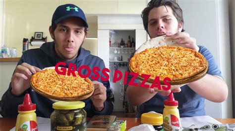 GROSS PIZZA CHALLENGE.... - YouTube