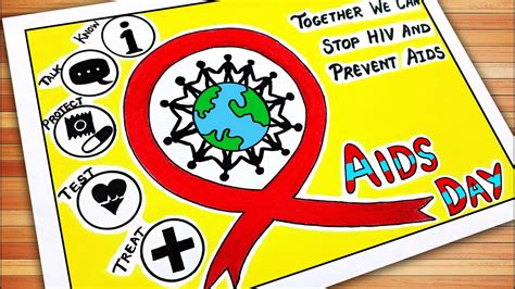 World Aids Day Drawing | World Aids Day Poster | Aids Awareness Poster ...