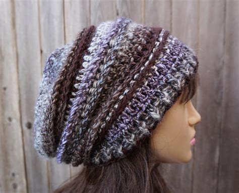 Crochet Hat - Slouchy Hat -multicolored - Winter Accessories Autumn ...