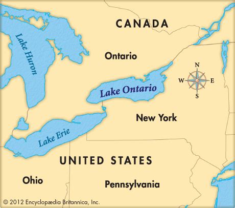 Map Of Lakes In Ontario - Topographic Map World