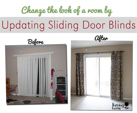 An Easy Way to Update a Sliding Door Blind | Sliding glass door curtains, Patio door coverings ...