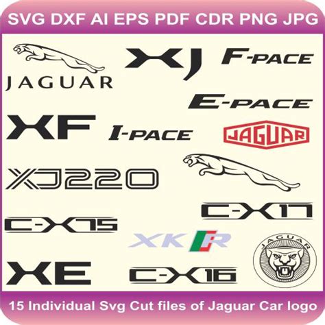 Jaguar Pack Logos Svg Cut Files