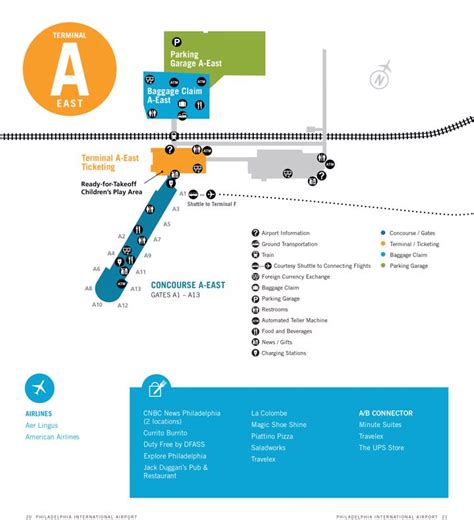 Philadelphia Airport Terminal Map Printable