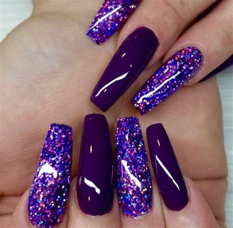 Cute Nails Coffin Purple : But you don't keep it long for fulfilling your desire of having long ...