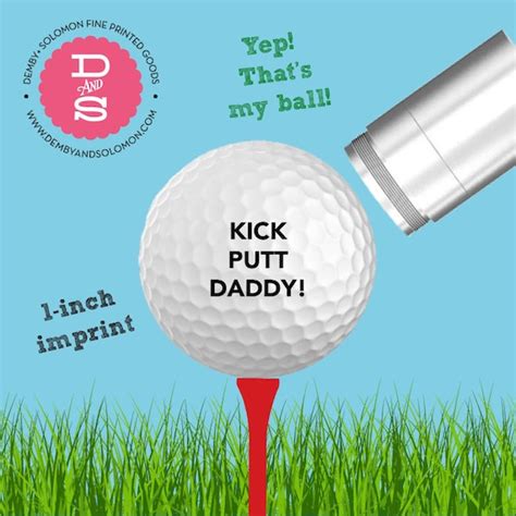 Items similar to Personalized GOLF BALL Stamper - Kick PUTT ...