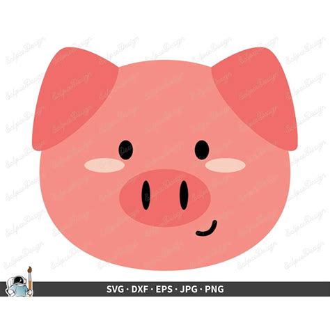 Cute Pig Face Clip Art