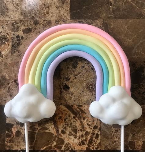 Edible Rainbow cake topper | Etsy