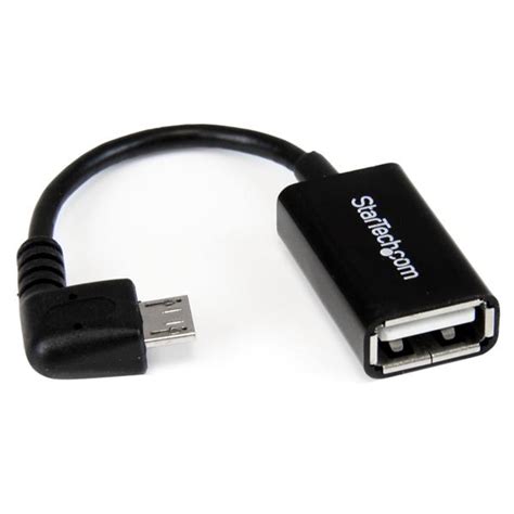 Right Angle Micro USB OTG Adapter - 5in | Adapters (USB 2.0) | StarTech.com