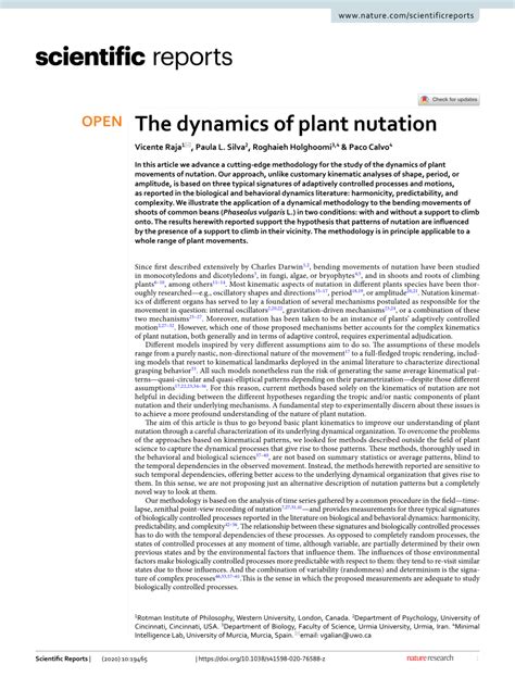 (PDF) The dynamics of plant nutation