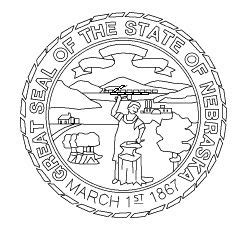 Nebraska and Minnesota State Seal Coloring Pages