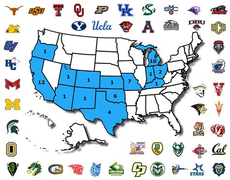 Division 1 Colleges In Texas Map