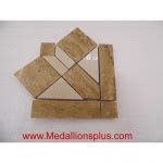 Travertine and Marble Large Polished- Tile Border 5" x 12" - Corner - MedallionsPlus.com - Floor ...