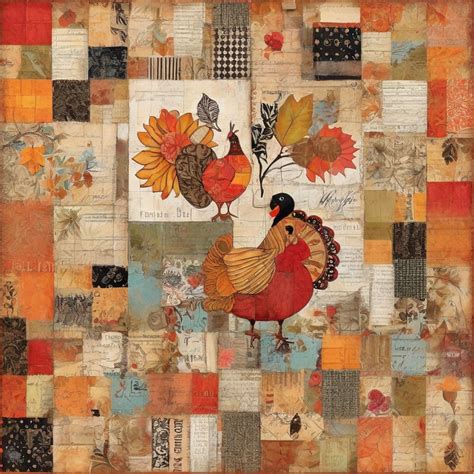 Autumn Patchwork Mixed Media Print Free Stock Photo - Public Domain Pictures