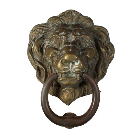 Antique Cast Bronze Lion Door Knocker