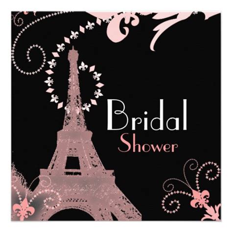 Personalized Paris Bridal Shower Invitations | CustomInvitations4U.com