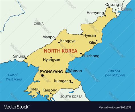 Democratic peoples republic of korea - map Vector Image