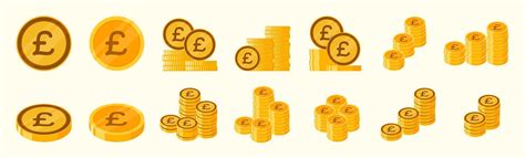 Pound Sterling Coin Icon Set 4971492 Vector Art at Vecteezy