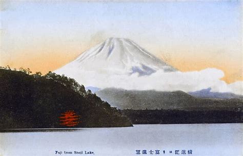 Mount Fuji, Japan View from Shoji Lake Date: circa 1910s