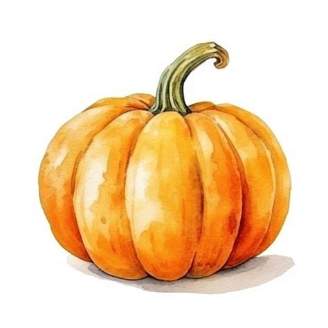 Premium AI Image | a drawing of a pumpkin with a green stem.