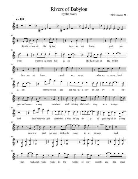 Rivers of Babylon | Piano songs sheet music, Sheet music, Saxophone ...