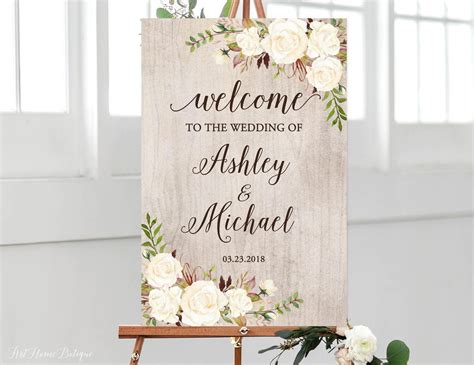 Wedding Welcome Sign Rustic Welcome Wedding Sign Welcome to - Etsy