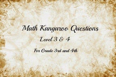 Kids Study Helper: Math Kangaroo Level 3 & 4