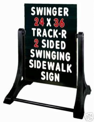 Swinging Sidewalk Changeable Message Board Sign Black Model | Sidewalk ...