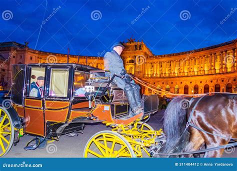 Tour Horse Carriage at Hofburg Palace Square Vienna at Night Austria ...