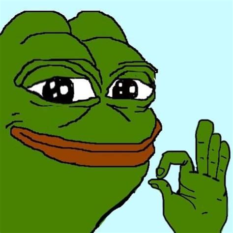 Pepe the Frog performing the gesture | OK Symbol 👌 | Frog meme, Memes, Meme faces