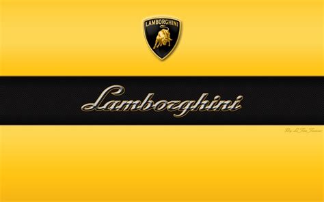 Lamborghini Font Logo Automotiv Yellow Black HD Wallpaper Image | Wallsev.com - Download Free HD ...