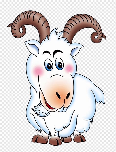 Goat Sheep Cartoon Animation, goat, animals, head, fictional Character ...