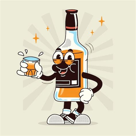 Free Vector | Hand drawn wine cartoon illustration