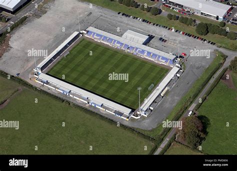 aerial view of Chester FC, Chester Stadium, Bumpers Lane Stock Photo ...