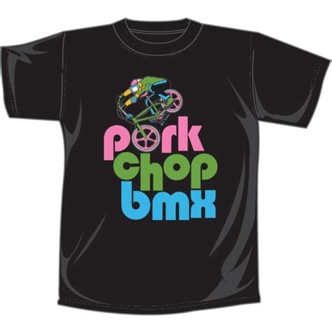 Porkchop BMX "STACKED ENDO" unisex T-shirt - BLACK - Porkchop BMX