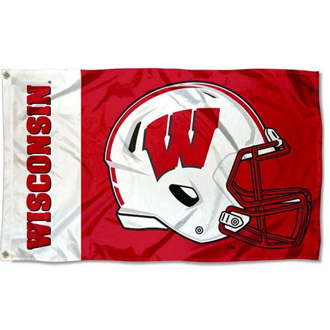 Wisconsin Badgers Football Helmet Flag - Walmart.com - Walmart.com