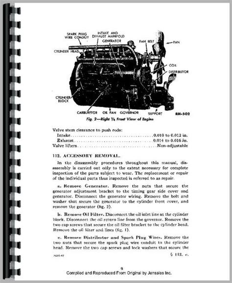 Ford 9N Tractor Service Manual