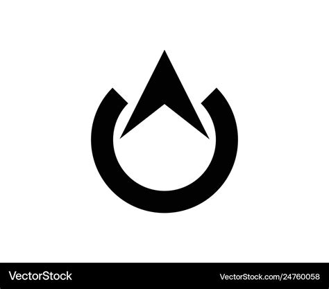 North arrow simple logo Royalty Free Vector Image