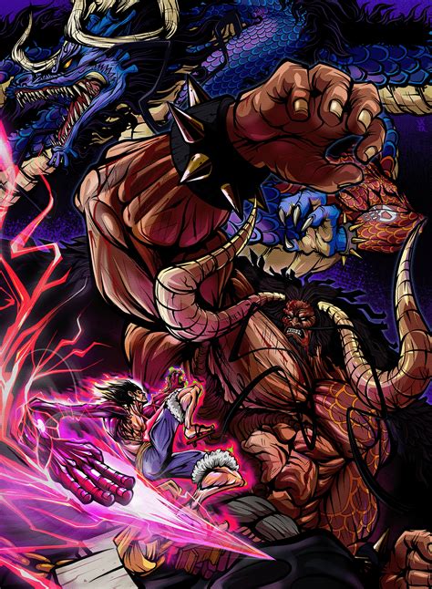 Luffy vs Kaido Fanart on Behance | Manga anime one piece, One piece ...