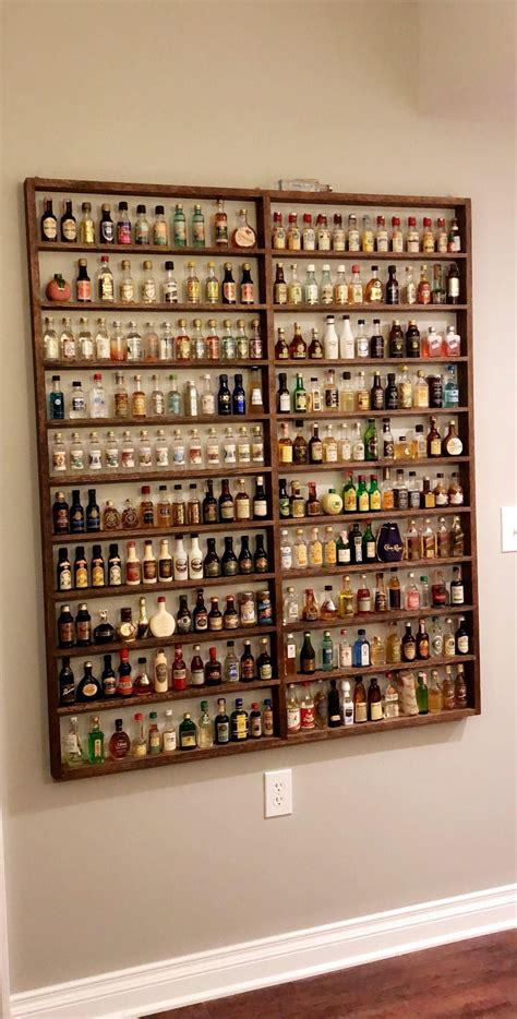 Custom made mini liquor bottle display | Mini liquor bottles, Home bar designs, Bottle display