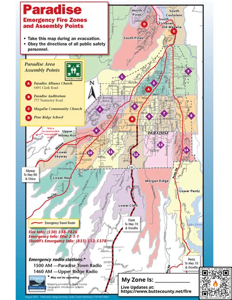 Butte County Evacuation Zone Map