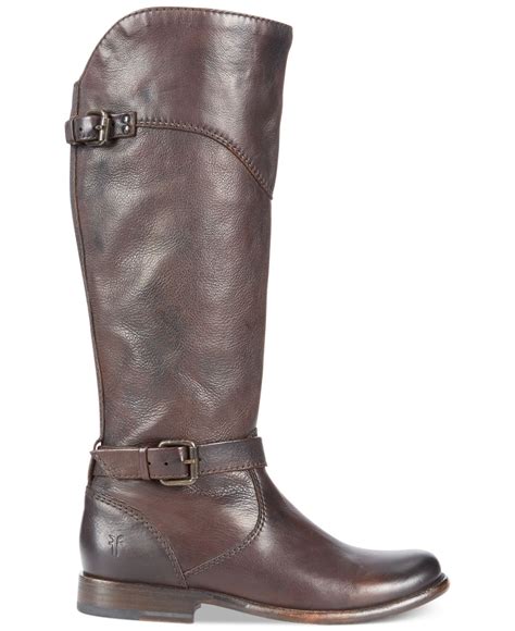 Frye Women'S Phillip Riding Wide Calf Boot in Brown (Dark Brown) | Lyst