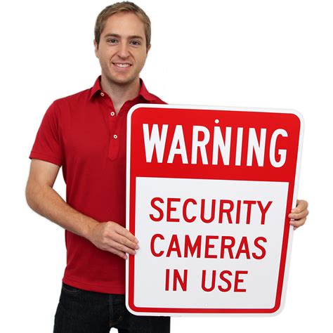 Warning Security Cameras in Use Sign, SKU: K-5948