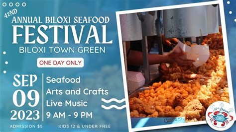 42nd Annual Biloxi Seafood Festival | Biloxi Town Green | September 9, 2023