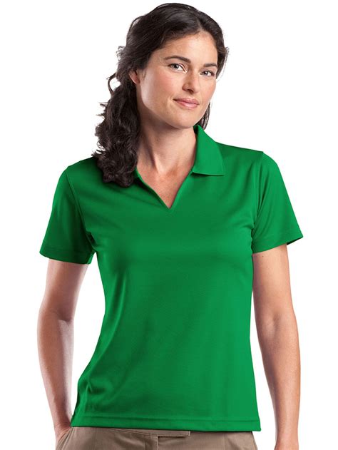 Sport-Tek - Sport-Tek Women's V Neck Lightweight Wick Moisture Polo ...